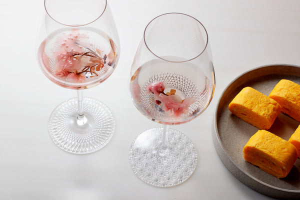 江戸切子で味わう — 桜酒×卵焼き